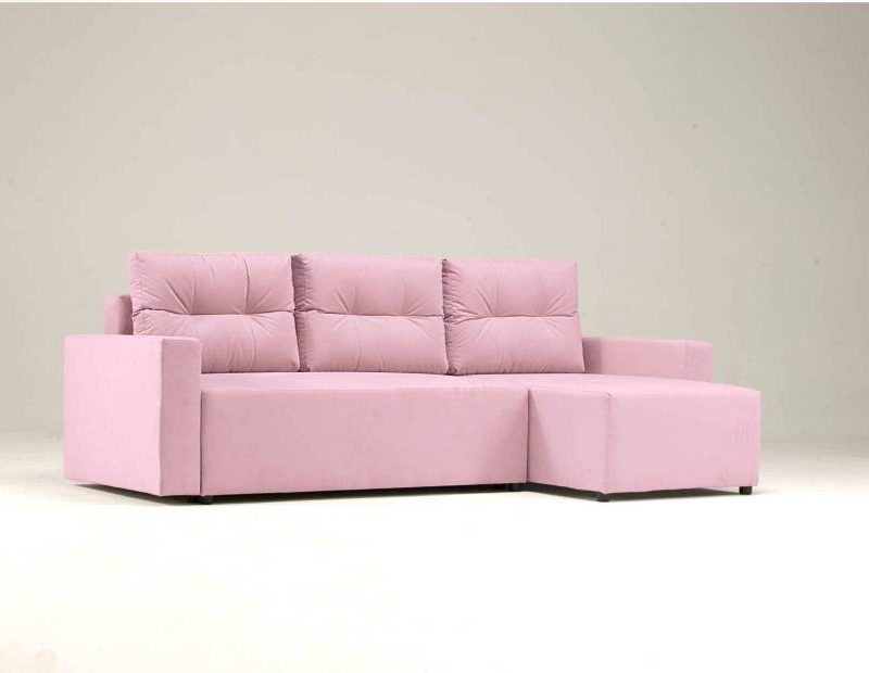 Narożnik z funkcją spania z pikowanymi poduszkami bono