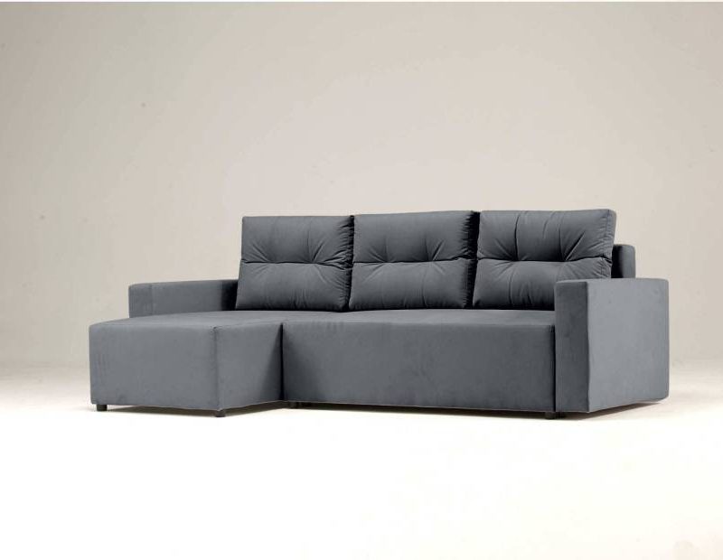 Rogówka narożna z funkcją spania bono i pikowanymi poduszkami